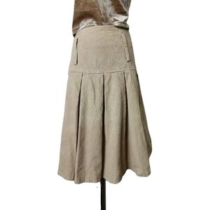 🐌 vintage 70s wheat cotton corduroy skirt